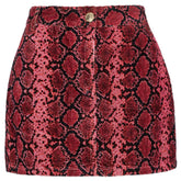 Red Cotton Women's Miniskirt